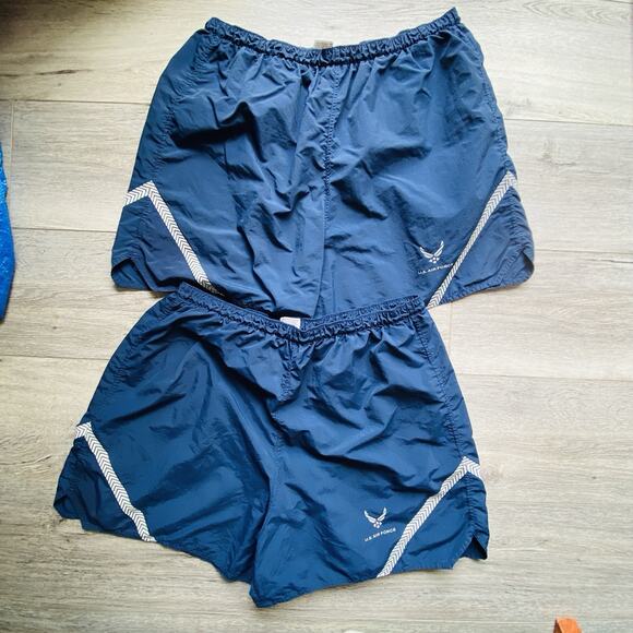 US Air Force Athletic Shorts LOT of 2 Adult 4XL PT Bootcamp Issued Lined USAF - Picture 1 of 3